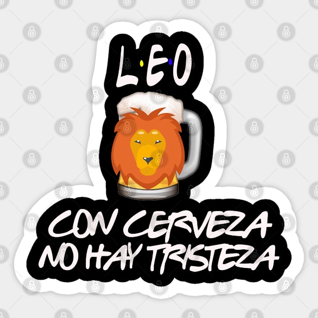 Leo Friends Sticker by Cervezas del Zodiaco